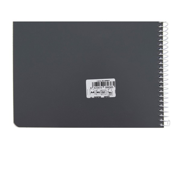 Cuaderno espiral liderpapel a4 wonder tapa plastico 80h 90gr cuadro 4mm con margen colores surtidos