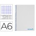 Cuaderno espiral liderpapel a6 micro wonder tapa plastico 120h 90 gr cuadro 5mm 4 bandas color gris
