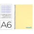 Cuaderno espiral liderpapel a6 micro wonder tapa plastico 120h 90 gr cuadro 5mm 4 bandas color amarillo