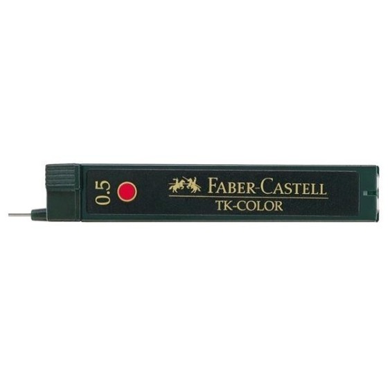 Minas Grafito Rojo Para Portaminas FABER-CASTELL 0,5 mm. H