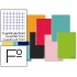 Cuaderno espiral liderpapel folio smart tapa blanda 80h 60gr cuadro 5 mm con margen colores surtidos
