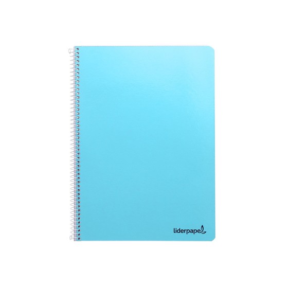 Cuaderno espiral liderpapel a4 micro smart tapa blanda 80h60gr horizontal 7mm doble margen 4 taladros colores