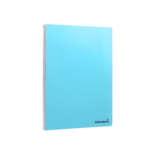 Cuaderno espiral liderpapel a4 micro smart tapa blanda 80h60gr horizontal 7mm doble margen 4 taladros colores