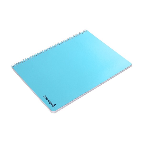 Cuaderno espiral liderpapel a4 micro smart tapa blanda 80h60gr horizontal 7mm doble margen 4 taladros colores