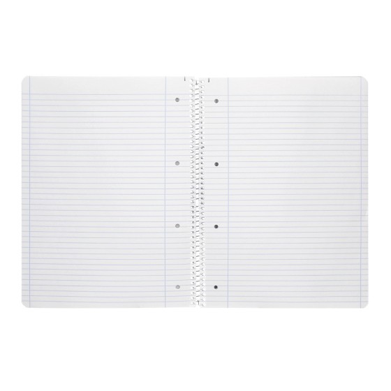 Cuaderno espiral liderpapel a4 micro smart tapa blanda 80h60gr horizontal 7mm doble margen 4 taladros colores