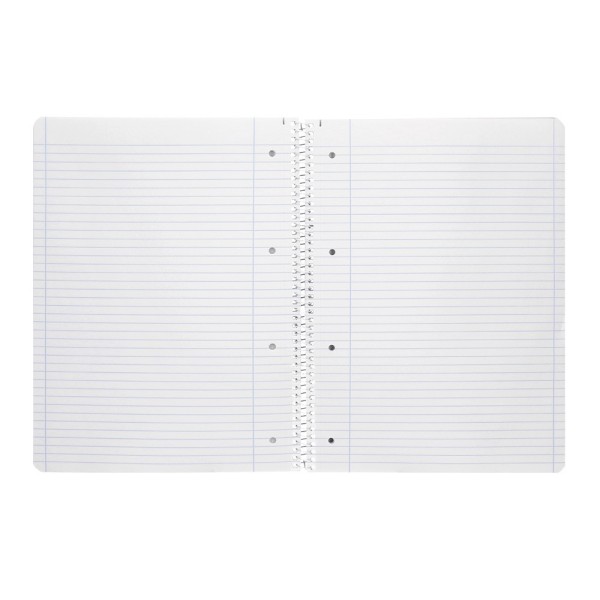 Cuaderno espiral liderpapel a4 micro smart tapa blanda 80h60gr horizontal 7mm doble margen 4 taladros colores