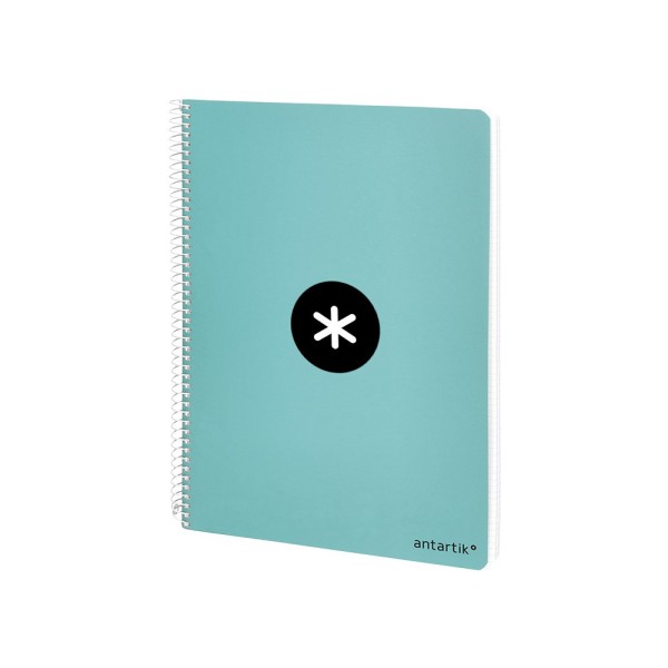 Cuaderno espiral liderpapel a4 micro antartik tapa dura 80h 100 gr cuadro 5mm sin bandas 4 taladros color menta