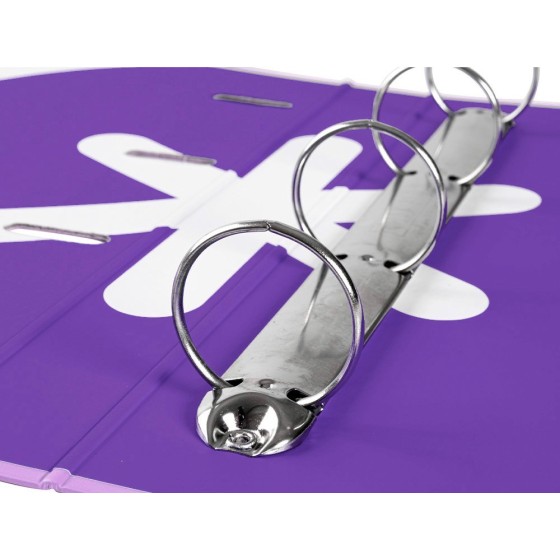 Carpeta con recambio liderpapel antartik a4 cuadro 5mm forrada 4 anillas 40mm redondas color lavanda