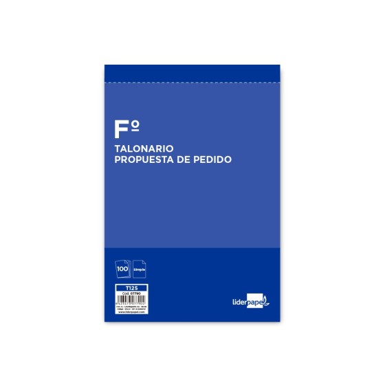 Talonario liderpapel pedidos folio 125