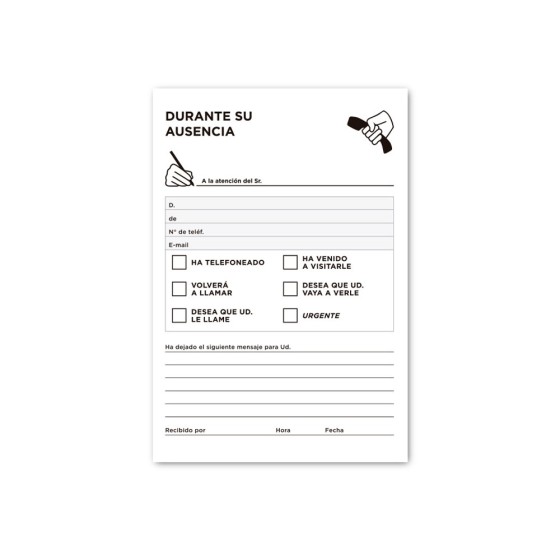 Talonario liderpapel ausentes octavo 103