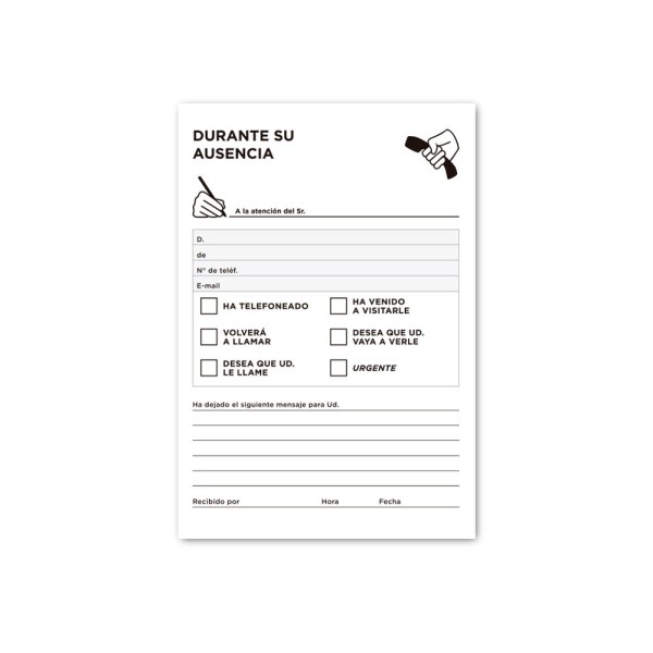 Talonario liderpapel ausentes octavo 103