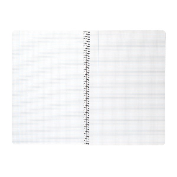 Cuaderno espiral liderpapel folio pautaguia tapa plastico 80h 75gr cuadro pautado 3mm con margen color violeta