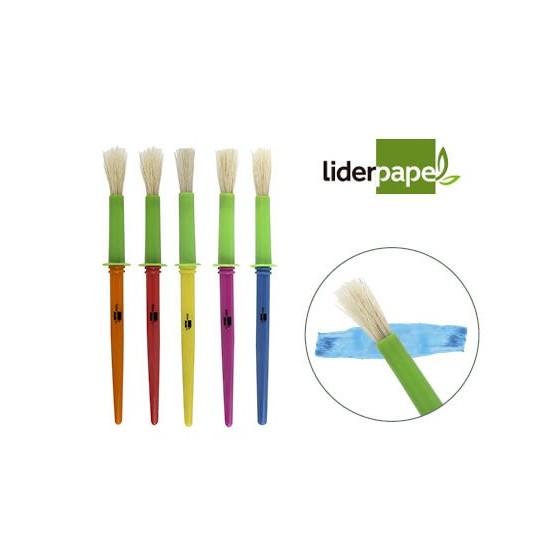 Pinceles escolares liderpapel mediano