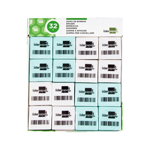 Goma de borrar liderpapel para lapiz cuadrada