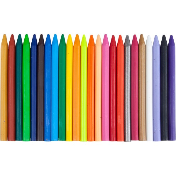 Lapices cera liderpapel caja de 24 unidades colores surtidos