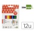 Lapices cera liderpapel caja de 12 unidades colores surtidos