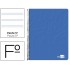 Cuaderno espiral liderpapel folio write tapa blanda 80h 60gr pauta 2,5 mm con margen color azul