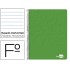 Cuaderno espiral liderpapel folio write tapa blanda 80h 60gr horizontal con margen color verde