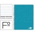 Cuaderno espiral liderpapel folio write tapa blanda 80h 60gr horizontal con margen color turquesa