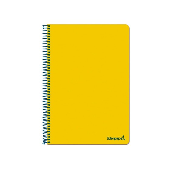 Cuaderno espiral liderpapel folio write tapa blanda 80h 60gr horizontal con margen color amarillo