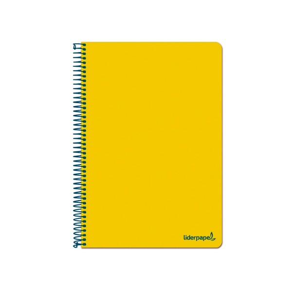 Cuaderno espiral liderpapel folio write tapa blanda 80h 60gr horizontal con margen color amarillo