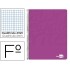 Cuaderno espiral liderpapel folio write tapa blanda 80h 60gr cuadro 4mm con margen color rosa