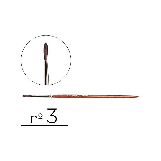 Pinceles acuarela liderpapel nº3 virola cromada pelo engomado