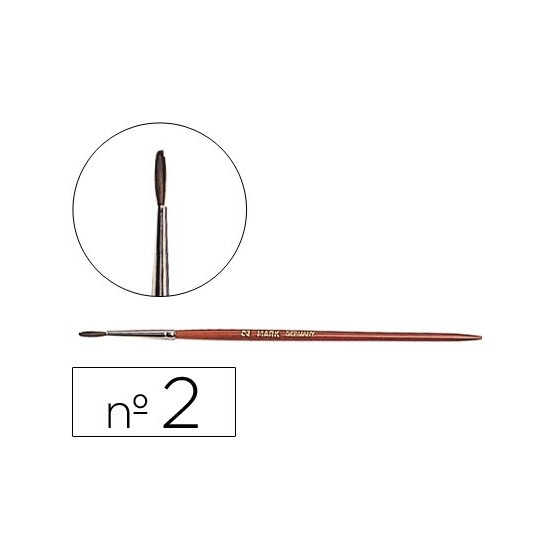 Pinceles acuarela liderpapel nº2 virola cromada pelo engomado