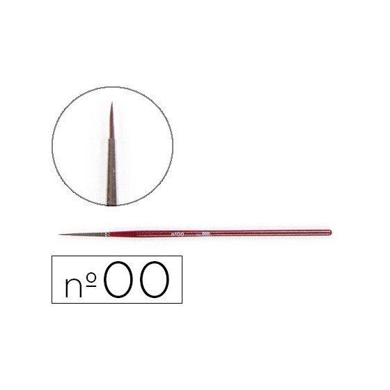 Pinceles acuarela liderpapel nº00 virola cromada pelo engomado