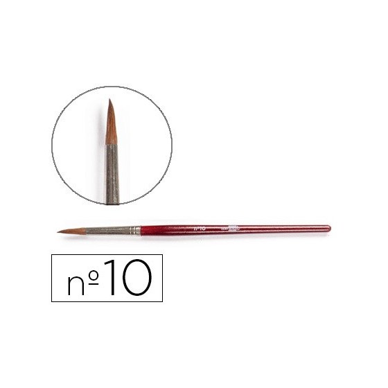 Pinceles acuarela liderpapel nº 10 virola cromada pelo engomado