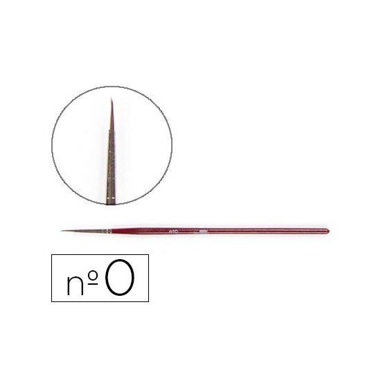 Pinceles acuarela liderpapel nº 0 virola cromada pelo engomado