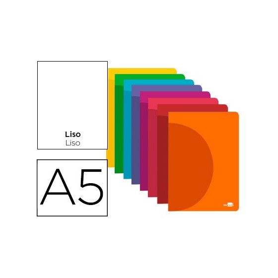 Libreta liderpapel 360 tapa de plastico a5 48 hojas 90g/m2 lisa sin margen colores surtidos