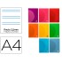 Libreta liderpapel 360 tapa de plastico a4 48 hojas 90g/m2 pauta 5 2,5mm con margen colores surtidos