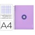 Cuaderno espiral liderpapel a4 micro antartik tapa forrada120h 100 gr cuadro 5mm 5 banda4 taladros color lavanda