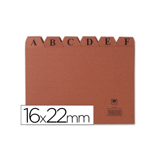 Indice fichero liderpapel carton nº5 160x220 mm
