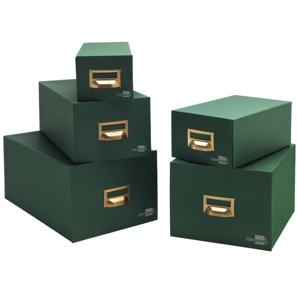 Fichero fichas tela verde 1000 fichas n.3 tamaño 100x150 mm