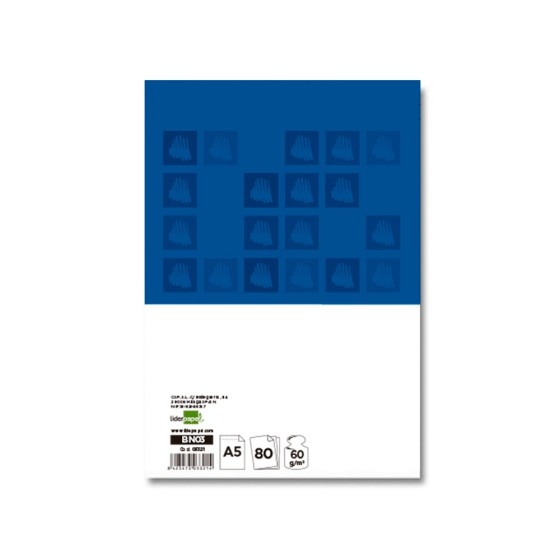 Bloc notas liderpapel cuadro 4mm a5 80 hojas 60g/m2 perforado