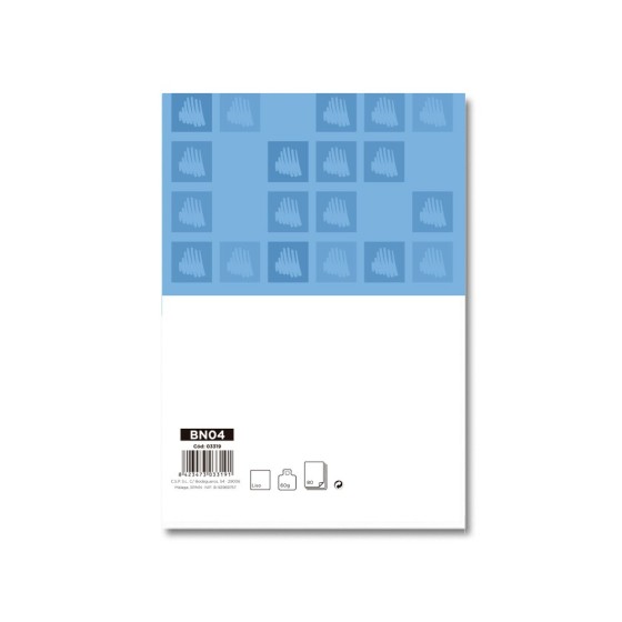 Bloc notas liderpapel liso a5 80 hojas 60g/m2 perforado