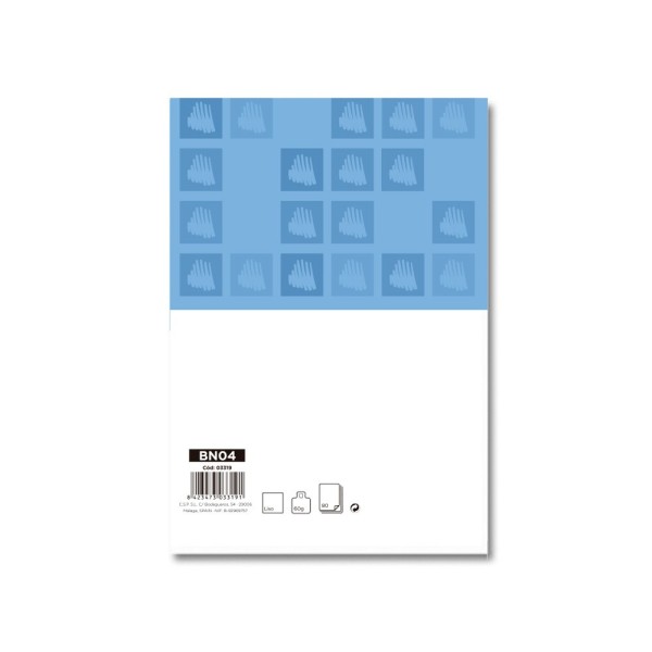 Bloc notas liderpapel liso a5 80 hojas 60g/m2 perforado