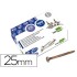 Encuadernadores liderpapel niquelados n.5 25 mm caja de 100 unidades