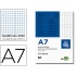 Bloc notas liderpapel cuadro 4mm a7 80 hojas 60g/m2 perforado