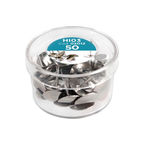 Chincheta liderpapel niquelada caja de 50 unidades