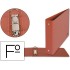 Carpeta de 2 anillas 25mm redondas liderpapel folio apaisado carton cuero
