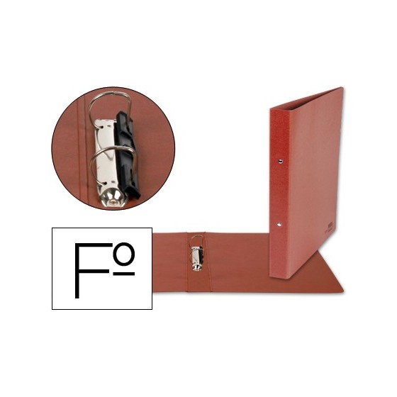 Carpeta de 2 anillas 25mm mixtas liderpapel folio carton cuero
