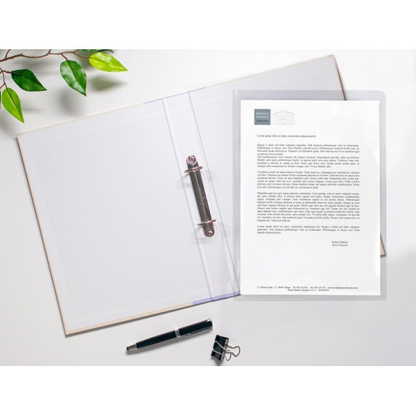 Carpeta dossier uñero plastico q-connect 180 mc folio transparente