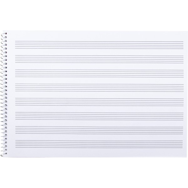 Bloc musica liderpapel pentagrama 3mm folio apaisado 20 hojas 100g/m2