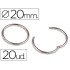 Anilla bisagra liderpapel niquelada n.1 diametro 20 mm caja de 20 unidades