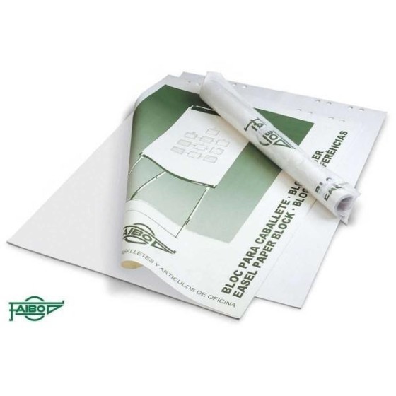 Bloc 25 Hojas Papel Caballete FAIBO 65 cm. x 90 cm.