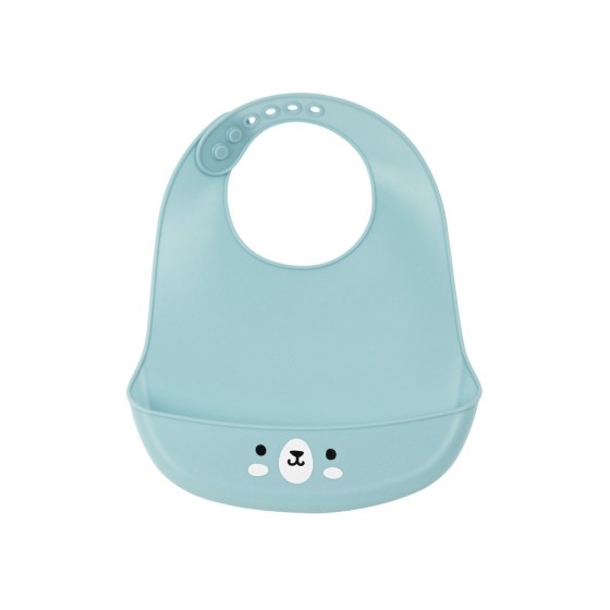 Babero Silicona Safta Bear Blue 