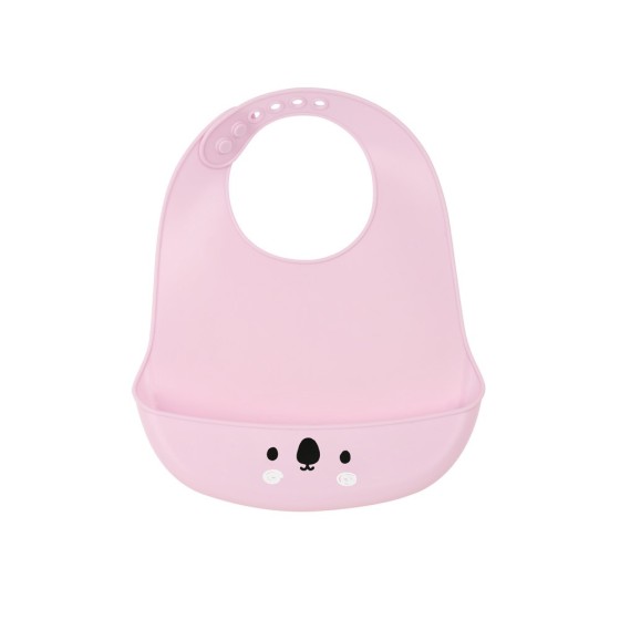 Babero Silicona Safta Koala Pink 
